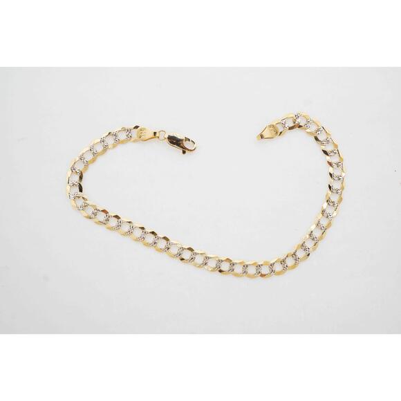 Estate Sale 14k Yellow Gold Cuban Link Bracelet 8.25 Vintage Fine Jewelry